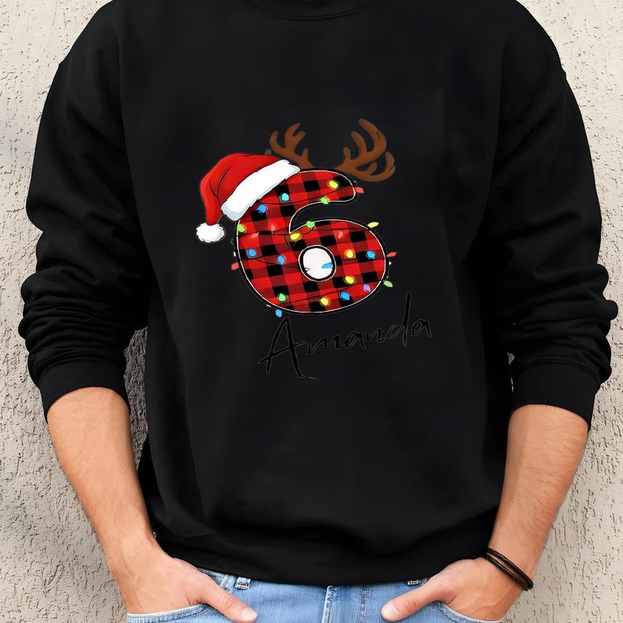 Custom 6 7 Shirts, Couples Christmas, Funny Matching Shirt, Tiktok Christmas Party Tee, 67 Trend, Six Seven Meme Santa Shirt Xmas Tee Sweatshirt