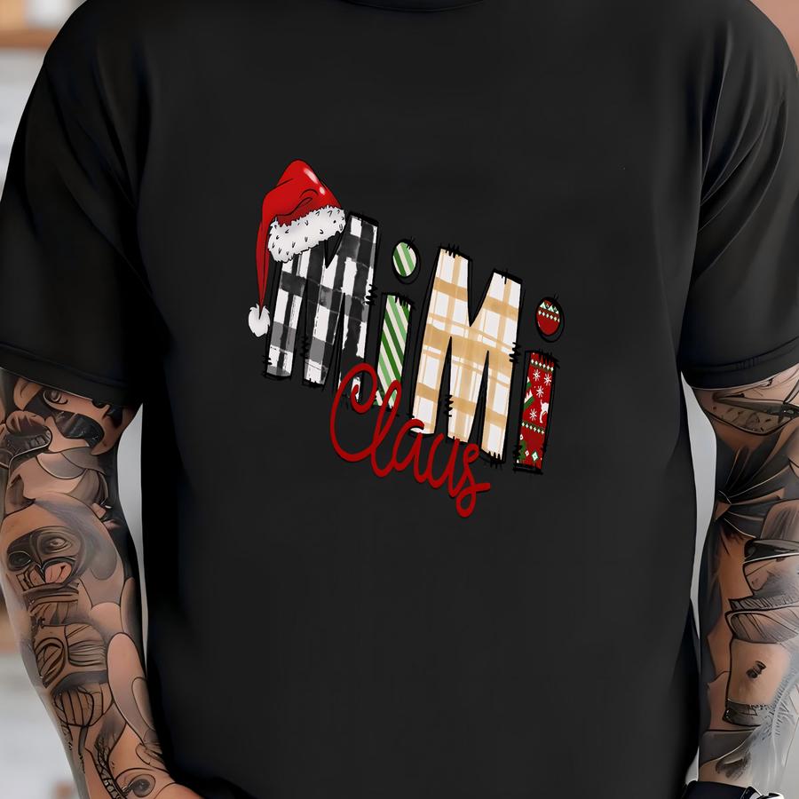 Custom Mimi Claus Sweatshirt And Hoodie, Christmas Mimi Claus Sweatshirt,gift For Mom,custom Mimi Sweatshirt With Children Name On Sve T-shirt