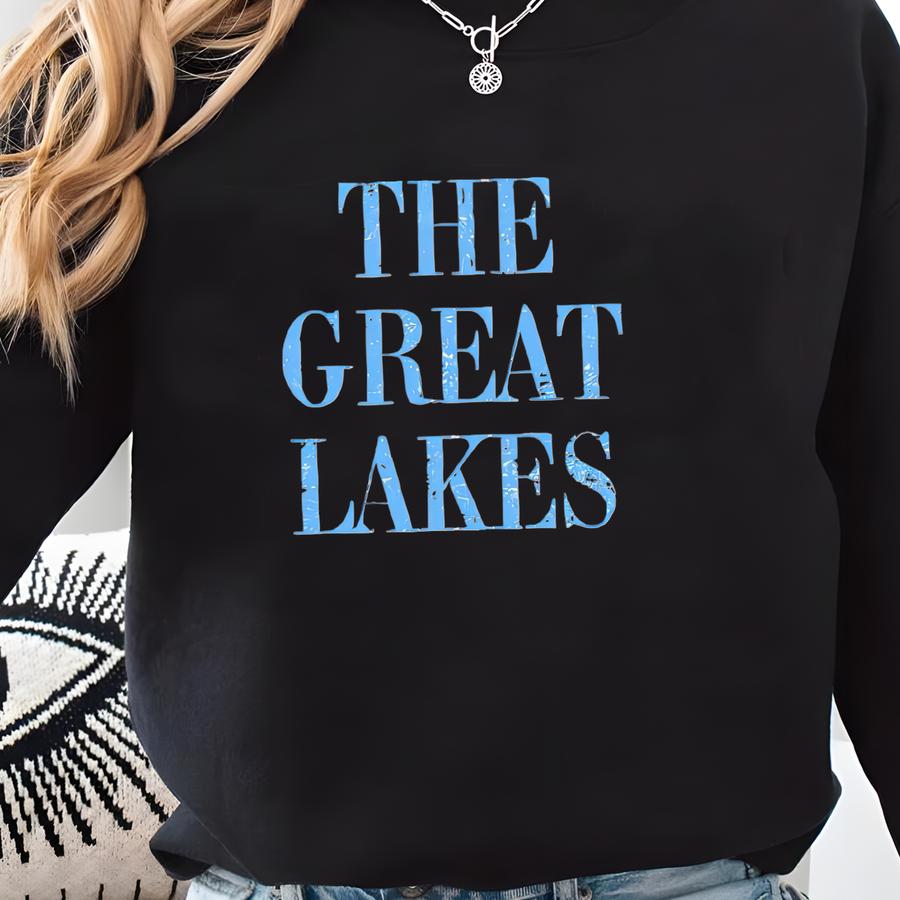 The Great Lakes Shirt, Vintage Great Lakes Tee, , Retro T-shirt, Graphic , Midwest Nautical Style Adventure Shirt Sweatshirt