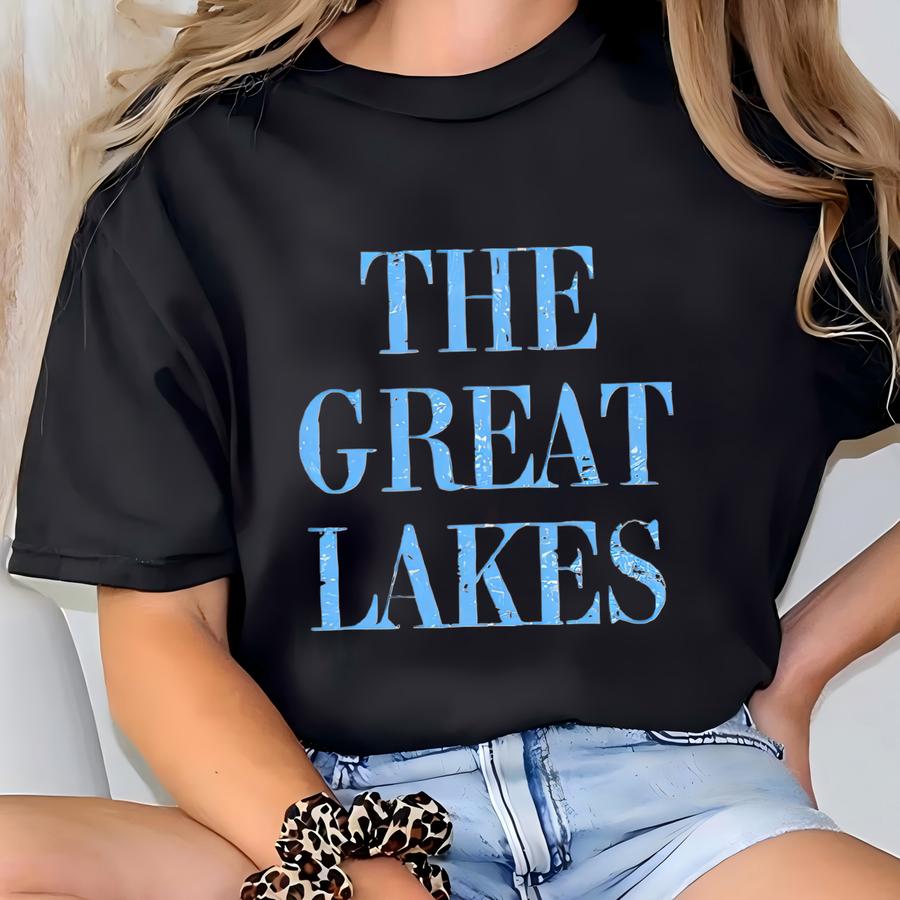 The Great Lakes Shirt, Vintage Great Lakes Tee, , Retro Hoodie, Graphic , Midwest Nautical Style Adventure Shirt T-shirt