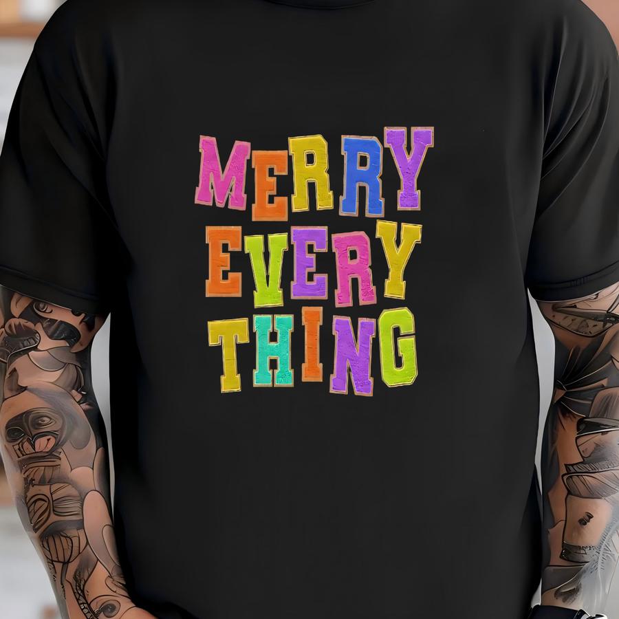 Cute Christmas Sweatshirt Gift For Women Merry Christmas Sweatshirt Christmas Party Winter Apparel Cute Holiday Sweater Colorful Christmas T-shirt