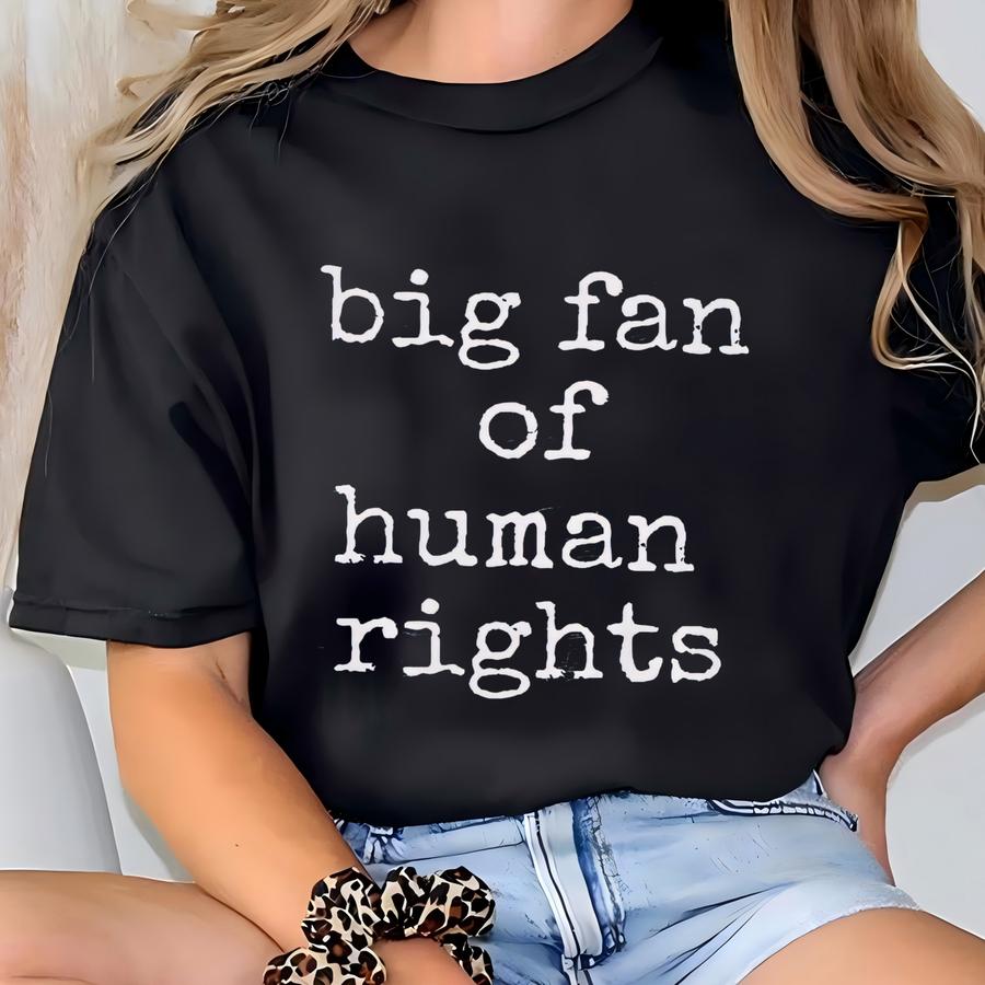 Big Fan Of Human Rights Adult Hoodie T-shirt