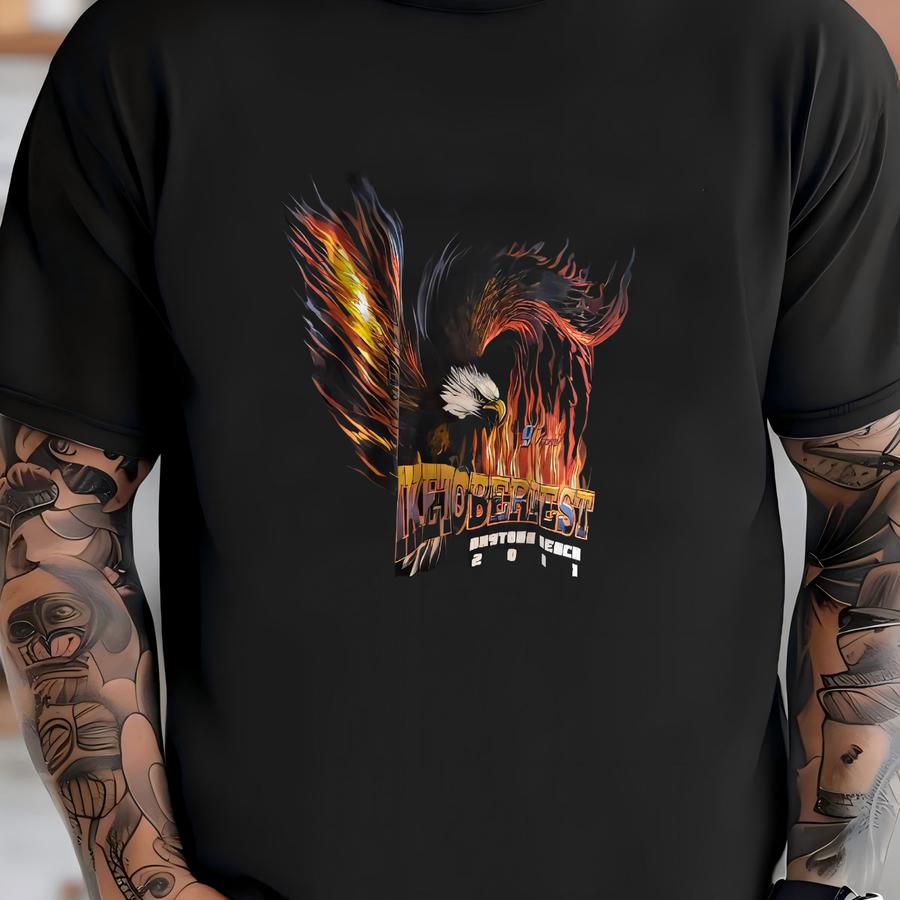 Vintage 2000’s Y2k Biketoberfest Motorcycle Eagle Graphic Tee Shirt - Xl T-shirt