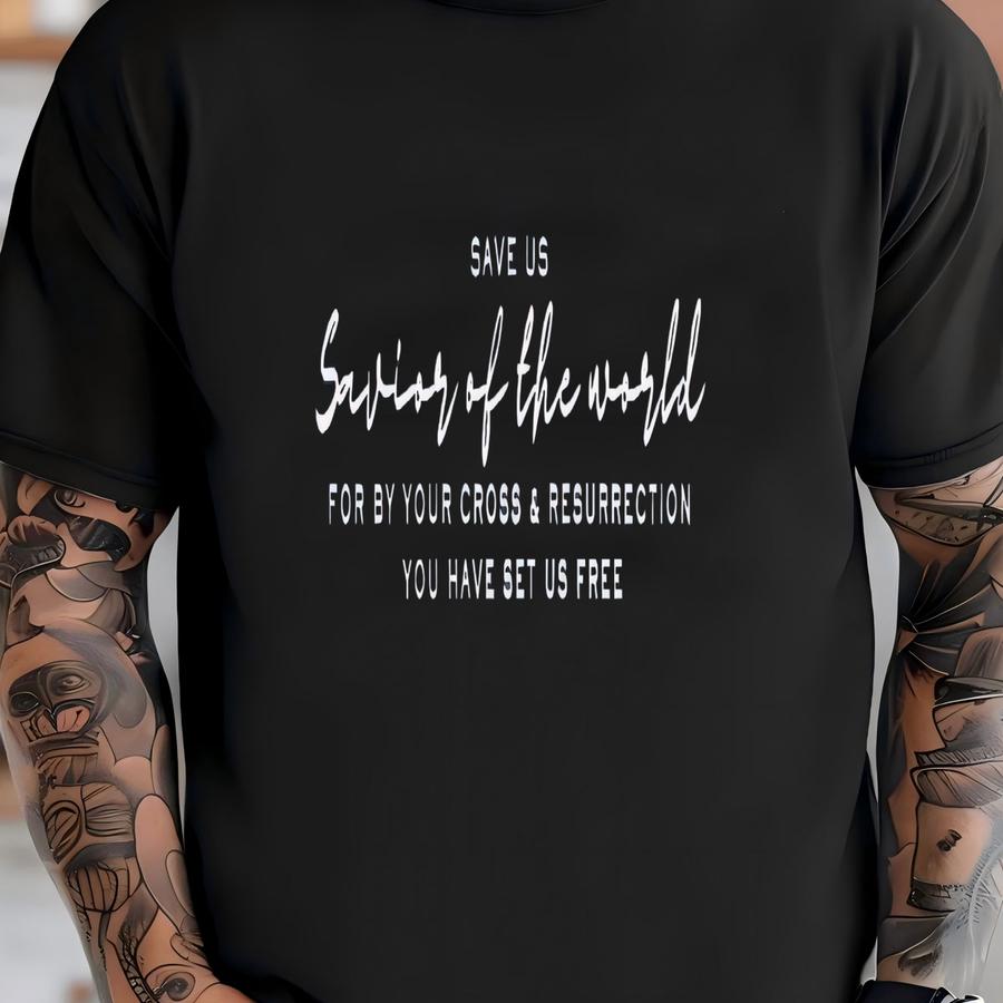 Catholic Women’s Sweatshirt | Savior Of The World Mass Prayer Pullover | Eucharist Adoration Gift T-shirt