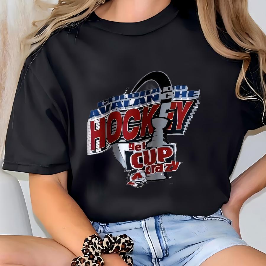 Vintage 1990s Colorado Avalanche Hoodie - - Csa Usa Made/ Size L T-shirt