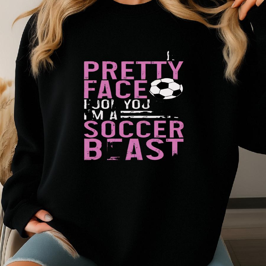 Soccer Girl Shirt Soccer Tshirt Gift For Girls Women 100 % Cotton T-shirt Sweatshirt