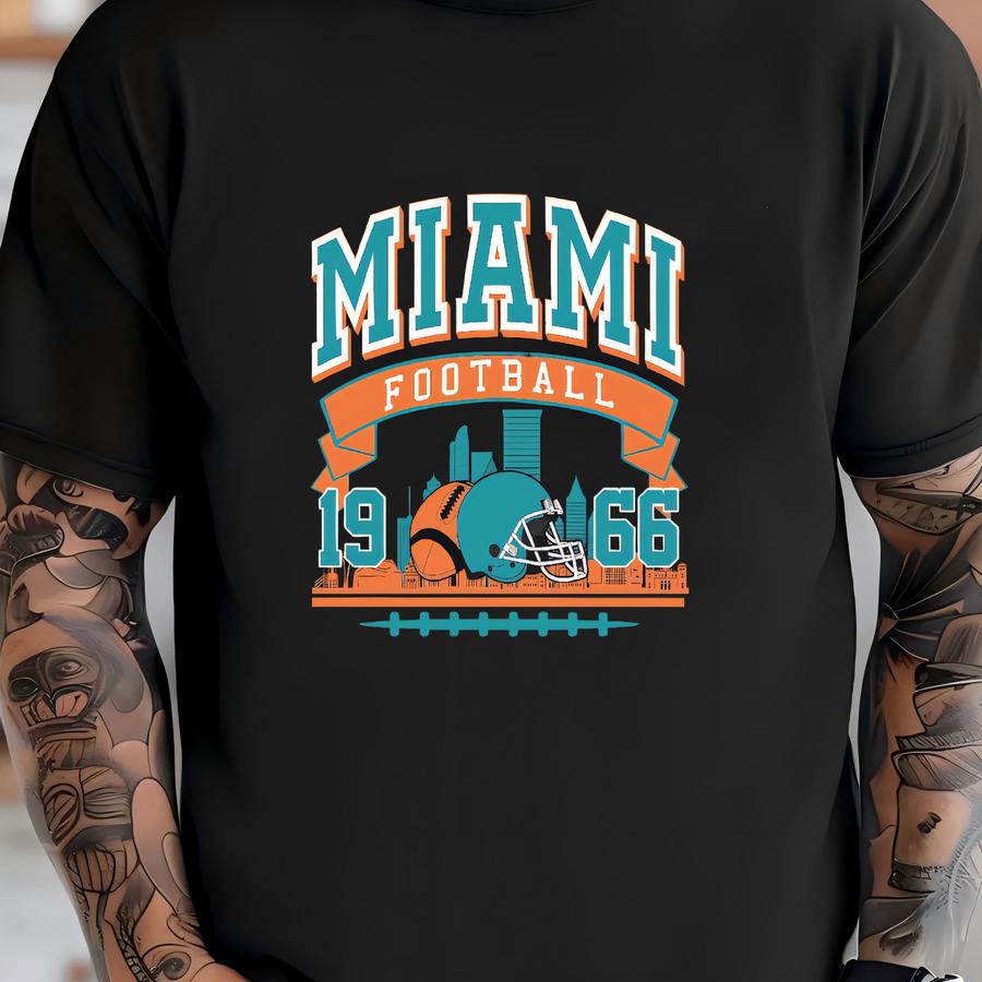 Vintage Style Miami Football Unisex Sweatshirt, Miami Football Women Shirt, Miami Football Gift , American Football, Mascot Game Day Tee T-shirt