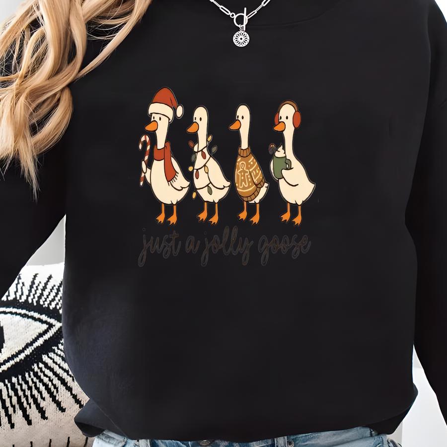 Jolly Goose Christmas Shirt: Funny Holiday Graphic Tee Sweatshirt Jolly Goose Christmas Shirt: Funny Holiday Graphic Tee Sweatshirt