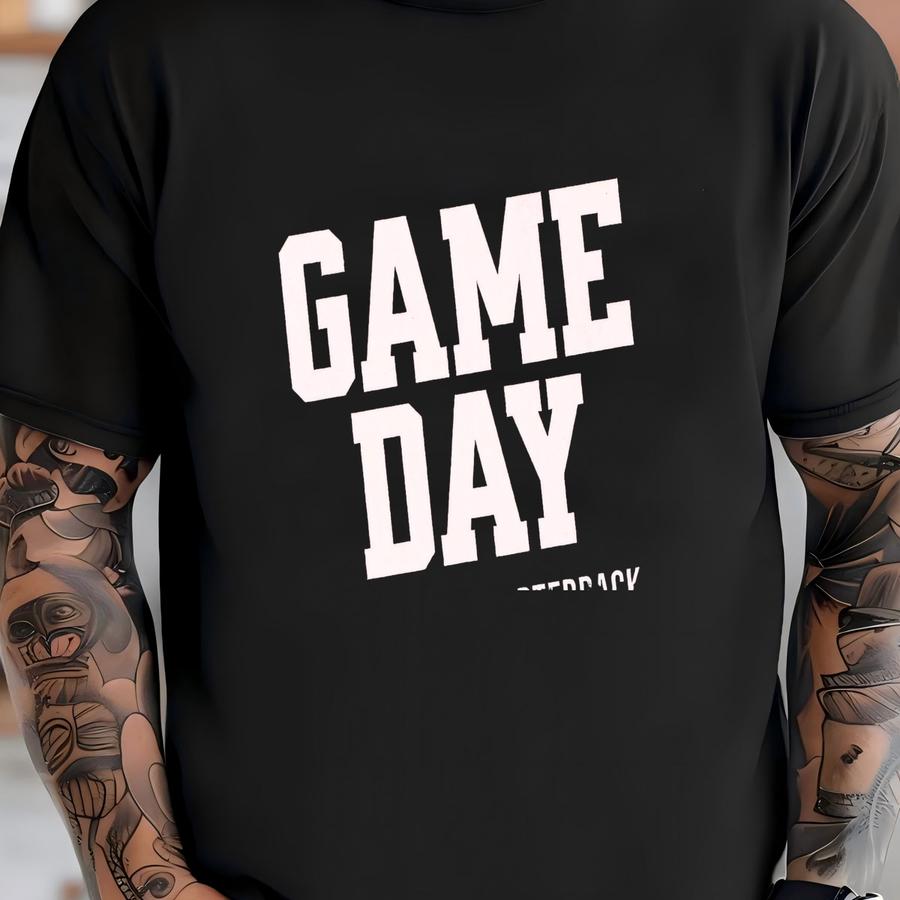 Retro Football Game Day Hoodie: Distressed Tee T-shirt