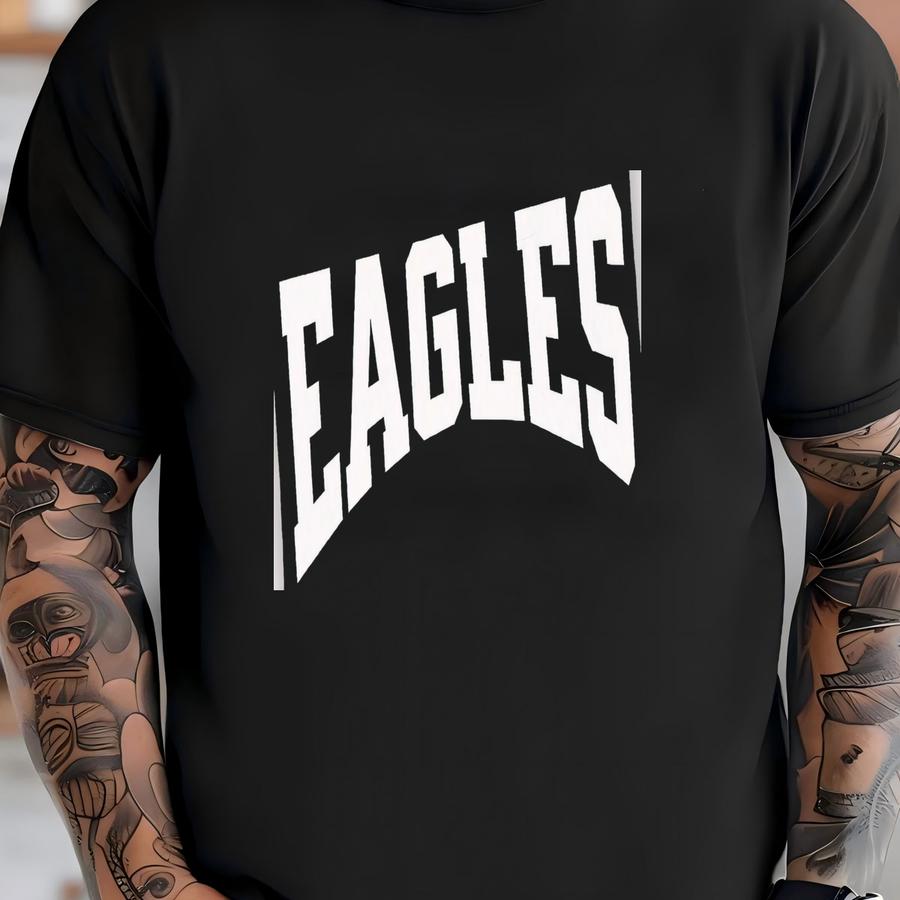Distressed Eagles Hoodie: Vintage Game Day Tee T-shirt