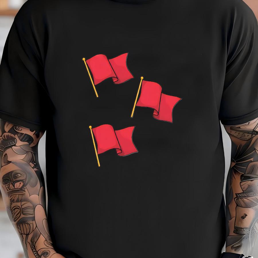 Walking Red Flag Shirt Red Flags Halloween Costume Shirt Halloween Shirt Funny Halloween Costumes Tees Funny Graphic Tee Halloween Shirts T-shirt