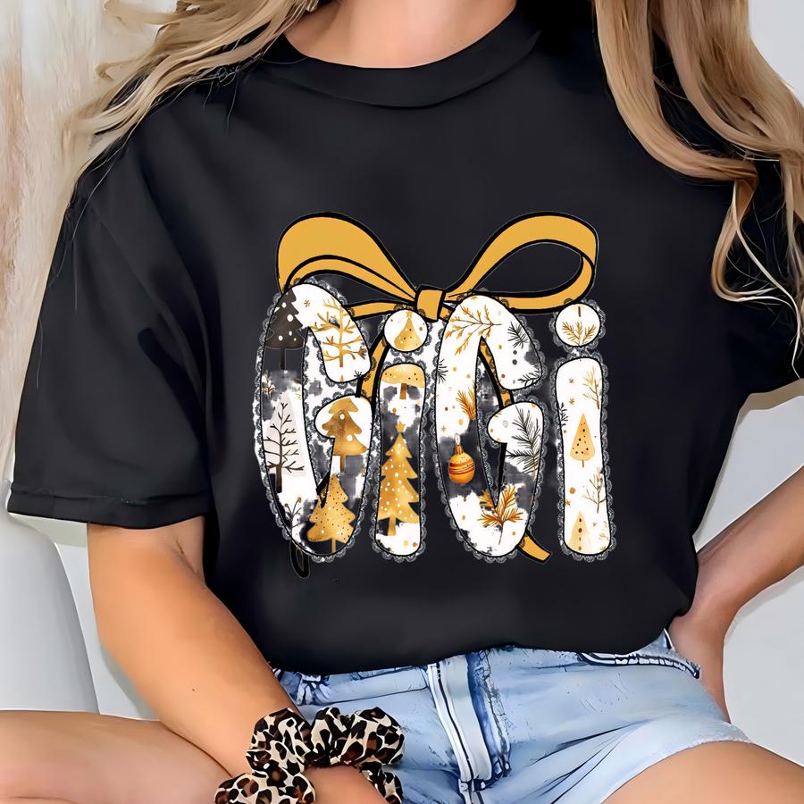 Gigi Ornament With Grandkids Names, Christmas Gift For Grandparents, Personalized Gigi Ornament Gift, Grandma Ornament, Gift For Gigi To Be T-shirt