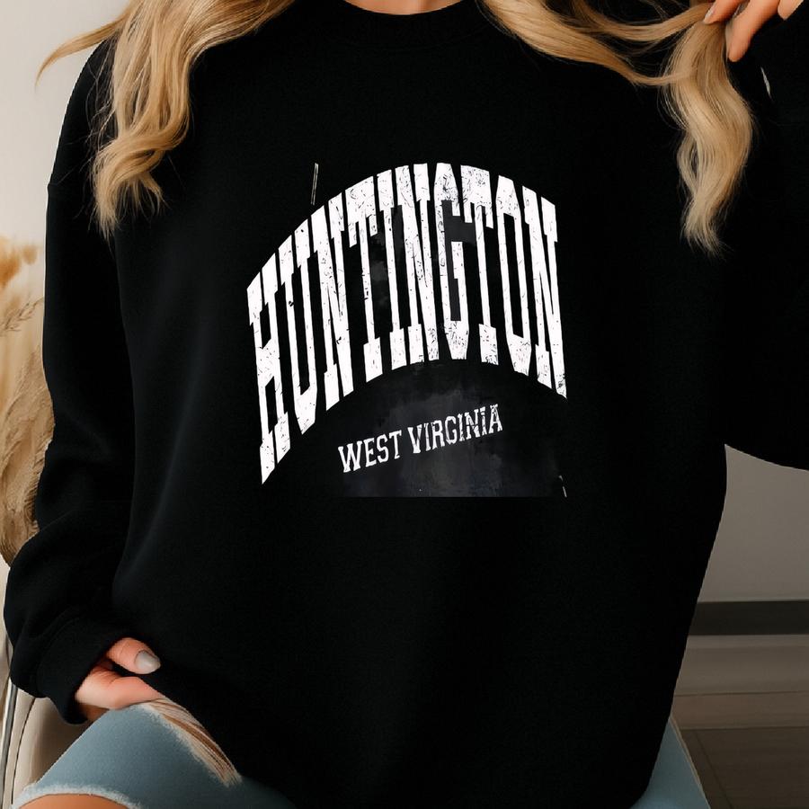 Huntington West Virginia Hoodie: Retro Wv Pullover Sweatshirt