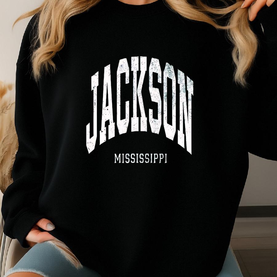 Jackson Mississippi Hoodie: Vintage Style City Sweatshirt Sweatshirt