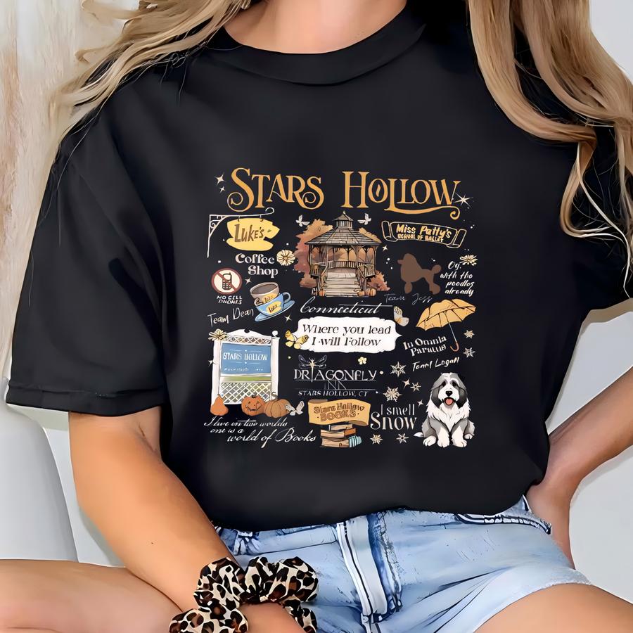 Stars Hollow Fall Sweatshirt, Lukes Diner Fall Hoodie, Autumn Festival Sweater, Cozy Season Fall Sweatshirt, Tv Show Fan Gift Hoodie. T-shirt