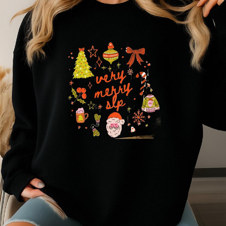 Christmas Slp Team Sweatshirt, Speech Pathologist Sweatshirt, Speech Crewneck, Winter Break, Speech Department Gifts, Speech Therapy Sweatshirt