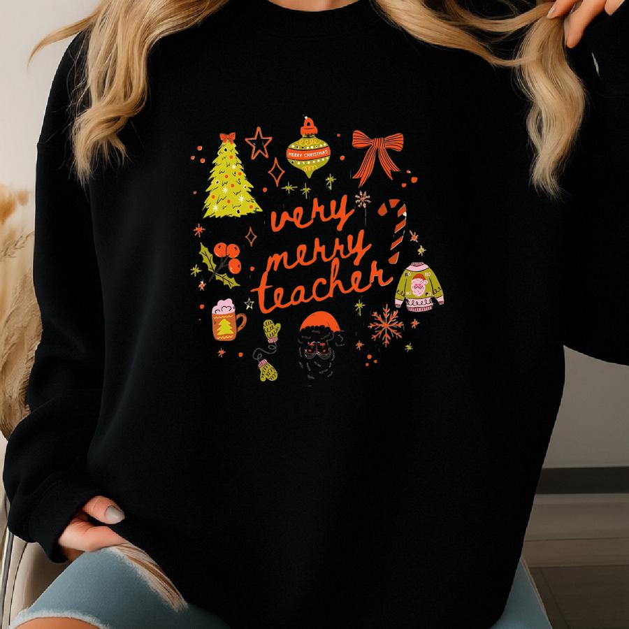 Christmas Teacher Team Sweatshirt, Funny Elementary School Shirt, Tee, Pre-k Kindergarten First Second Grade Crewneck, Fourth Gift Sweatshirt