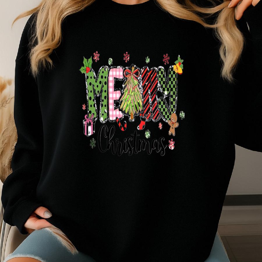 Merry Christmas Shirt, Merry Christmas Sweatshirt, Christmas T-shirt, Cute Christmas Sweater, Festive Holiday Shirt, Christmas Gift Sweatshirt