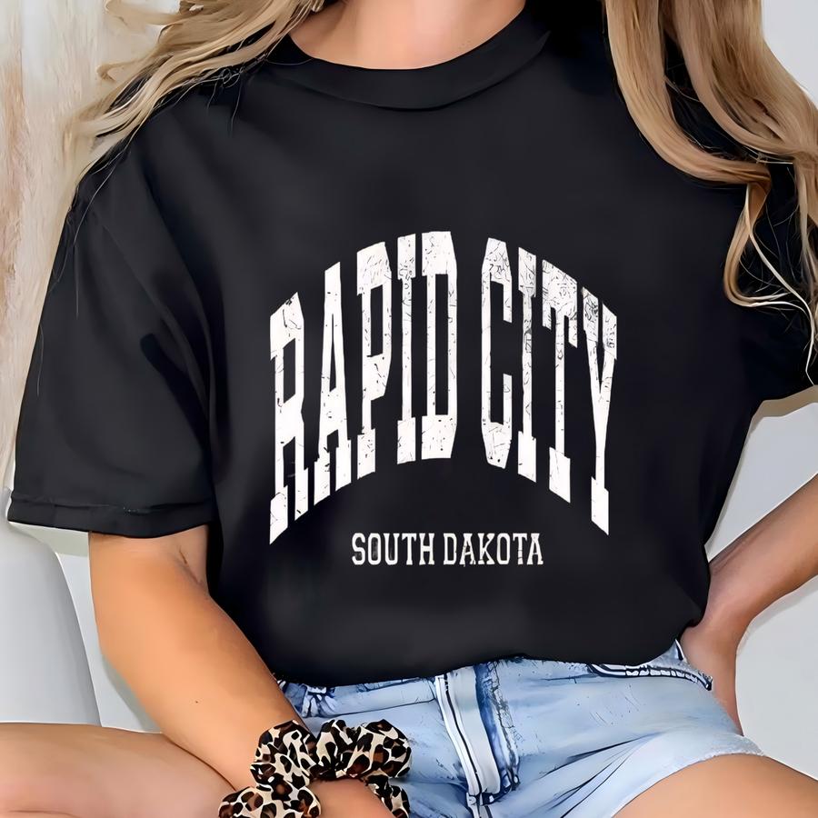 Vintage Rapid City South Dakota Tee - College Style Travel Shirt T-shirt
