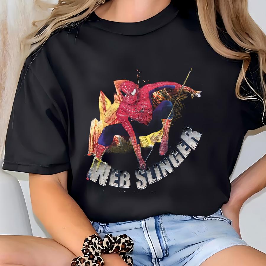 Vintage Spider-man 2 Youth Movie Web Slinger Tie Dye T Shirt Kids Size Large T-shirt