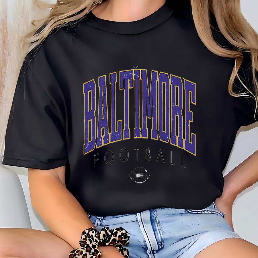 Vintage Baltimore Football Crewneck Sweatshirt, Retro Baltimore Football Hoodie, Baltimore Flock Crewneck, Baltimore Shirt, Gift For Fan T-shirt