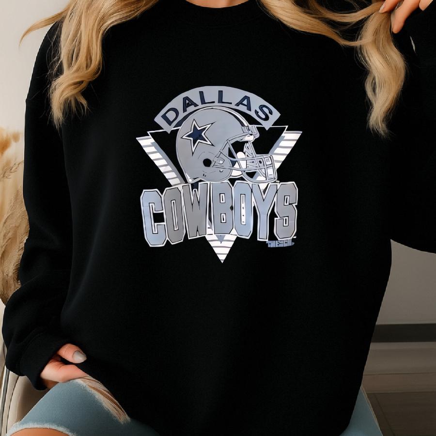 Vintage 1990s Cowboys Sweatshirt - - Trench Usa/ Size M Sweatshirt