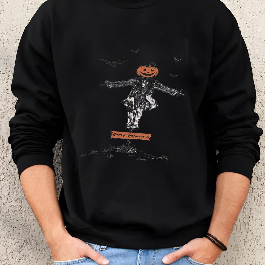 Halloween Pumpkin Scarecrow Tea Towel Sweatshirt Halloween Pumpkin Scarecrow Tea Towel Sweatshirt