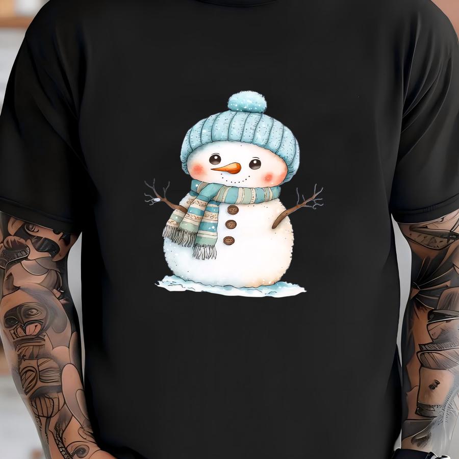 Christmas Snowman Sweatshirt, Cute Snowman Hoodie Sweater, Womens Christmas Shirt, Cute Winter Sweatshirt, Christmas Gift, Christmas Shirt T-shirt