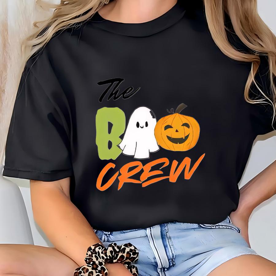 Children Halloween Hoodie Boo Crew Cute Spooky Shirt For Boys And Girls Halloween Tees For Sibling Matching Shirts T-shirt