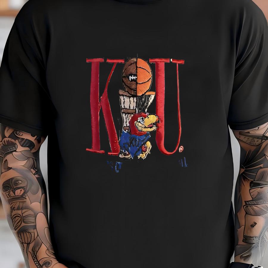 Men's Vintage 90's Kansas Jayhawks Ku 100 Years Of Basketball Hat Cap T-shirt