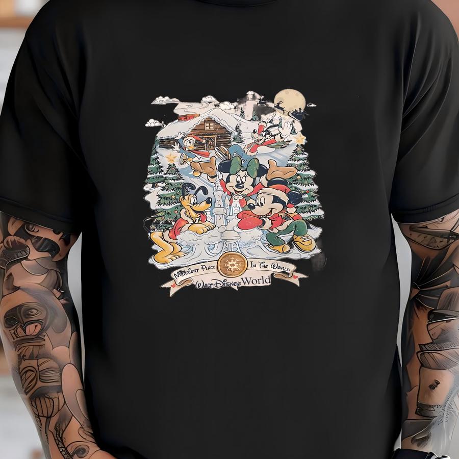 Vintage Walt World Christmas Sweatshirt, Retro Family Holiday Shirt, And Friends Xmas Tees, Matching Trip 2025 T-shirt