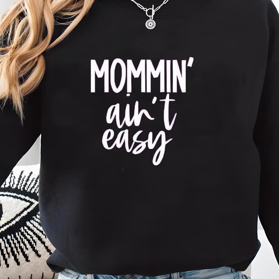 Cute Mom Life Minimalist Sweatshirt, Mommin' Sweatshirt, Gift For New Mom, Cute Mother's Day Gift Crewneck, Sarcastic Parenting Shirt Sweatshirt