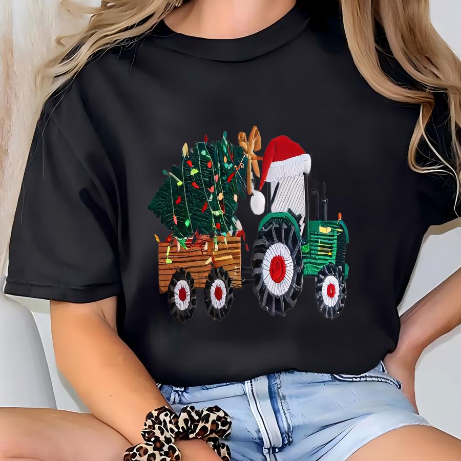 Kids Christmas Tractor Sweatshirt, Tractor Sweater, Toddler Tractor Sweatshirt, Christmas Tree Sweatshirt, Tractor Xmas Shirt T-shirt