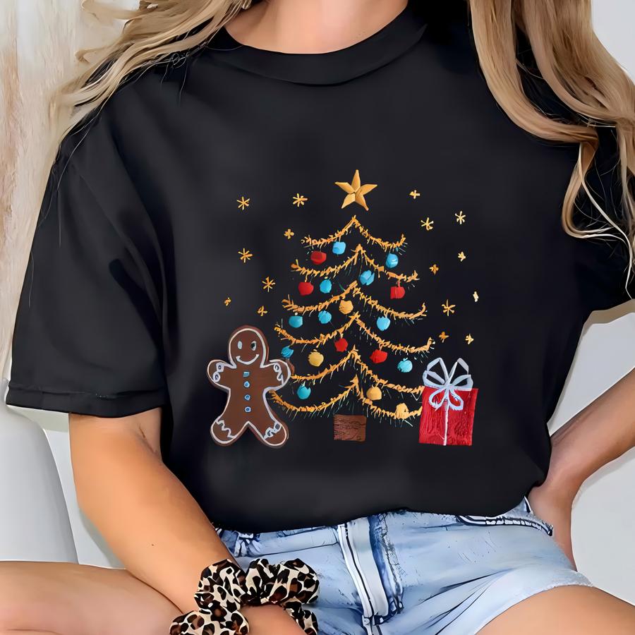 Merry Christmas Youth Sweatshirt, Christmas Tree Crewneck, Xmas Tree Shirt, Christmas Holiday Sweatshirt, Kids Christmas Shirt T-shirt