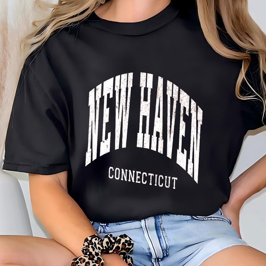 Vintage New Haven Connecticut Hoodie: Retro College Tee T-shirt