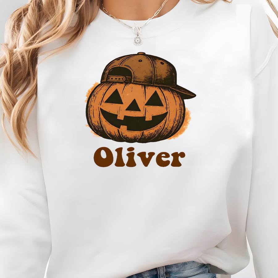 Custom Pumpkin Shirt Or Sweatshirt, Personalized Pumpkin Patch Outfit For Toddler Girls Boys, Mommy And Me Cute First Halloween Baby Boy Sweatshirt Custom Pumpkin Shirt Or Sweatshirt, Personalized Pumpkin Patch Outfit For Toddler Girls Boys, Mommy And Me Cute First Halloween Baby Boy Sweatshirt