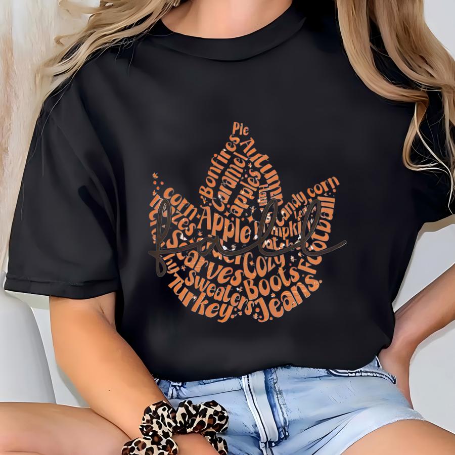 Fall Leaves Shirt Or Sweatshirt Adult And Kids T-shirt