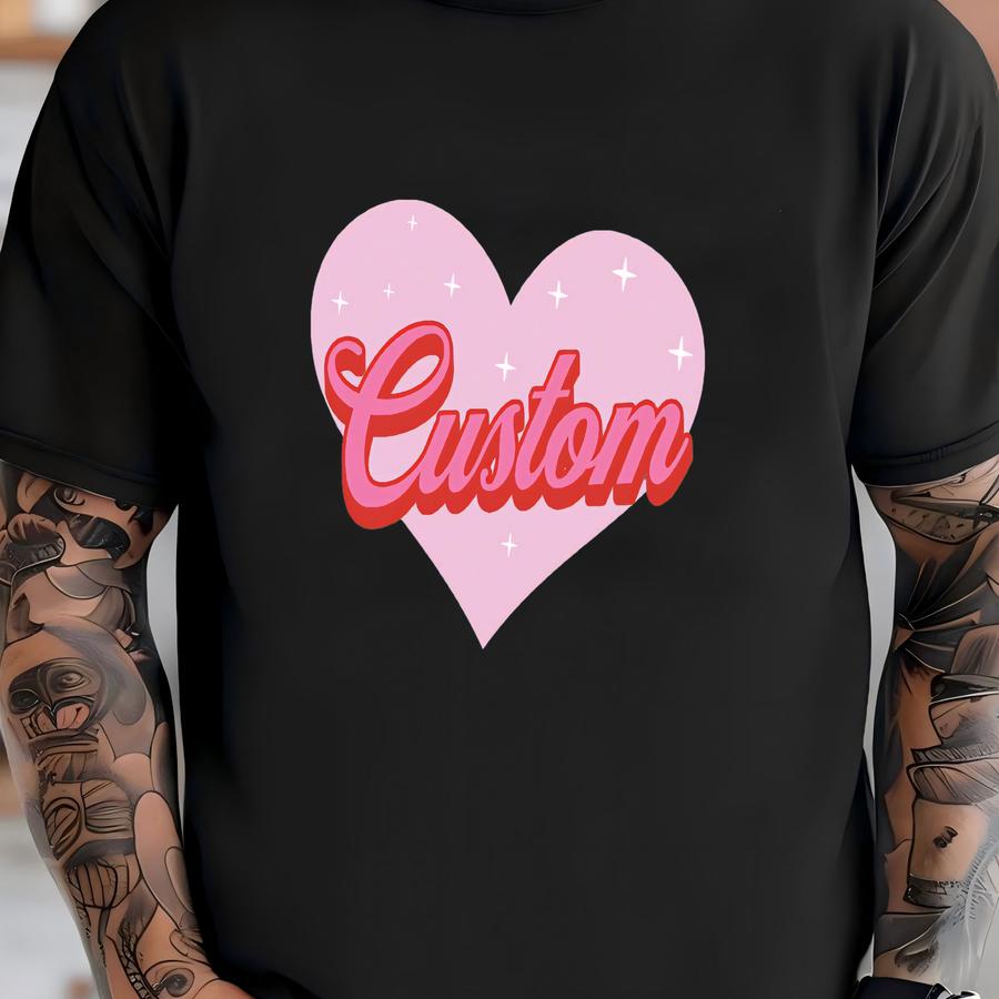 Preppy Custom Name Hoodie, Y2k Graphic Shirt For Woman, Shirt, Retro Valentine Top T-shirt