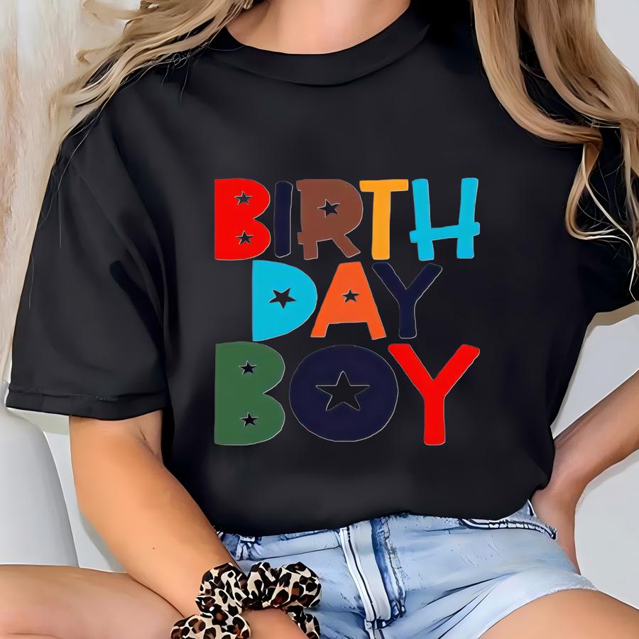 Birthday Boy Shirt | Personalized Name Age Tee For Kids | 1st 2nd 3rd 4th Birthday Outfit | Custom Toddler Birthday Top T-shirt