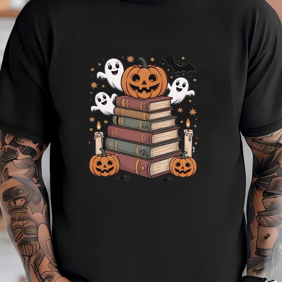 ® Ghost Reading Books Shirt: Book Lover Gift T-shirt
