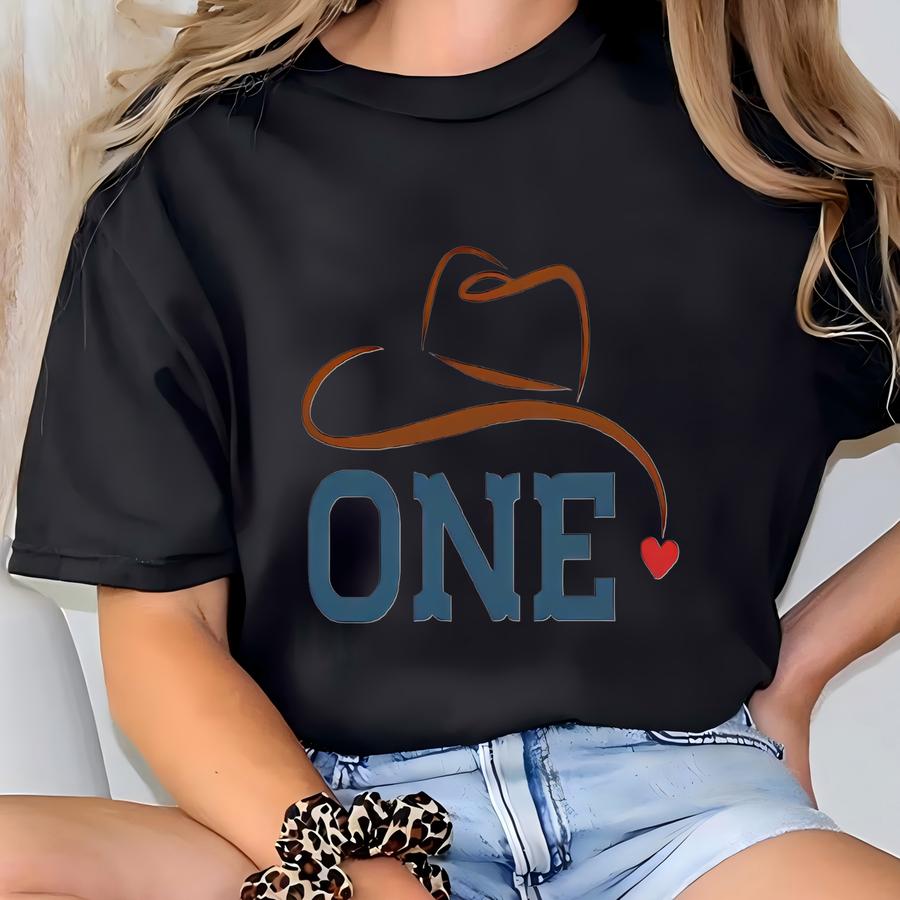 Cowboy First Birthday Shirt | Western “one” Birthday Outfit | Personalized Name Number Tee | 1st Birthday Cowboy Theme T-shirt