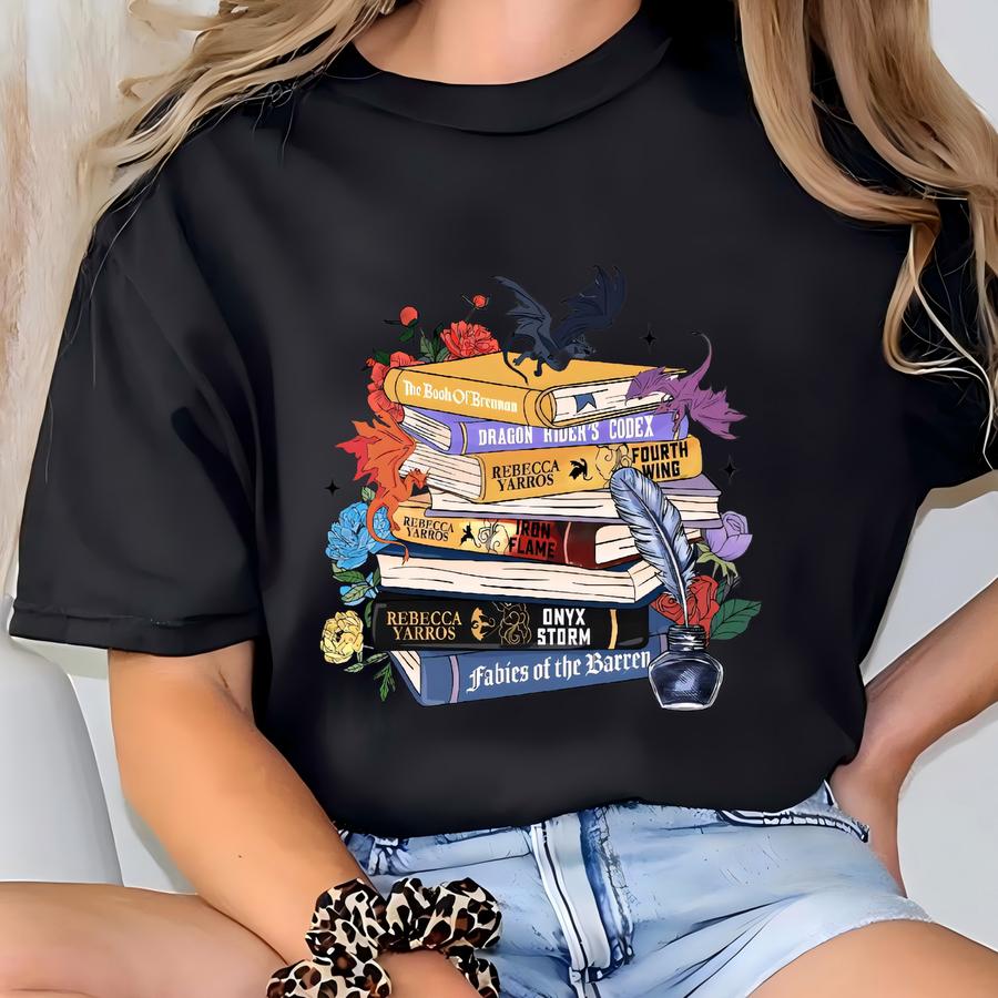 Onyx Storm Shirt, Fourth Wing Dragon Book Tshirt, Riders Quadrant Tee, Gift For Book Lover, Dragon Rider Tee. T-shirt