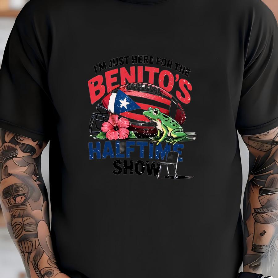 Its Just Here For Benito Bowl Shirt, Puerto Rico Football Retro Tee, Bad Bunny Bowl Y2k Shirt, Gameday Shirt, Music Rap Tee T-shirt