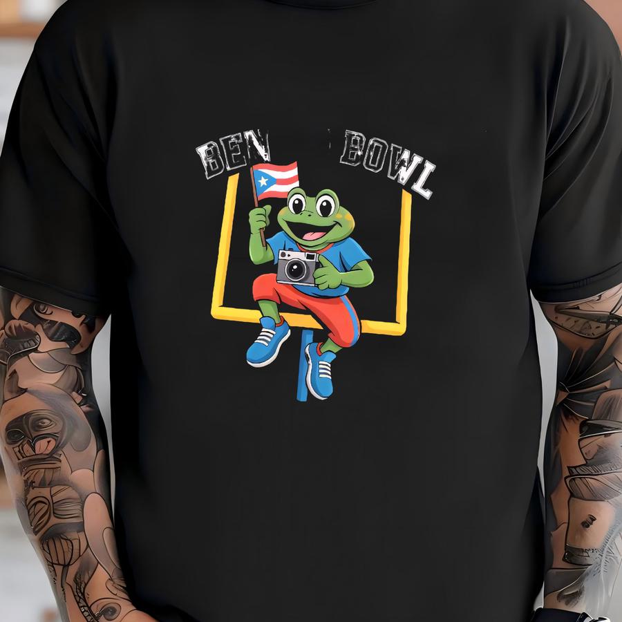 Benito Bowl Halftime Show V2 2 Side Shirt, Puerto Rico Football Retro Tee, Bad Bunny Bowl Y2k Shirt, Gameday Shirt, Rap Tee T-shirt