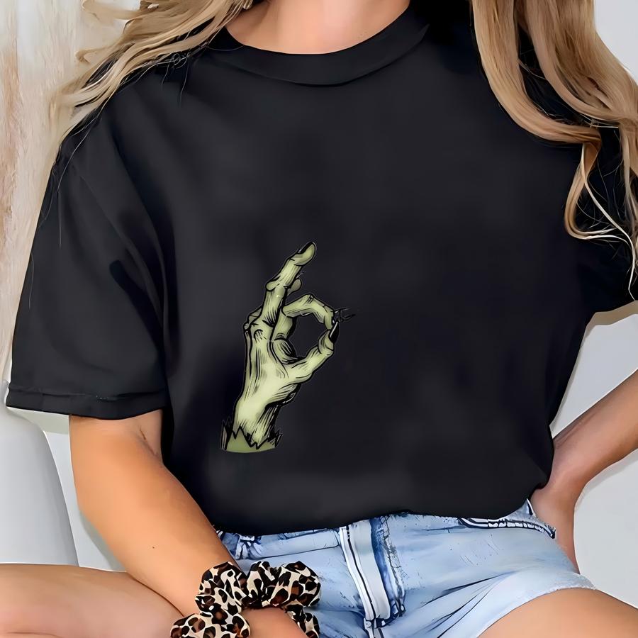 Six Seven Halloween Kids Sweatshirt Or Shirt | Spooky Skeleton Hand Tee | Retro Witch Hand Horror Graphic Top T-shirt