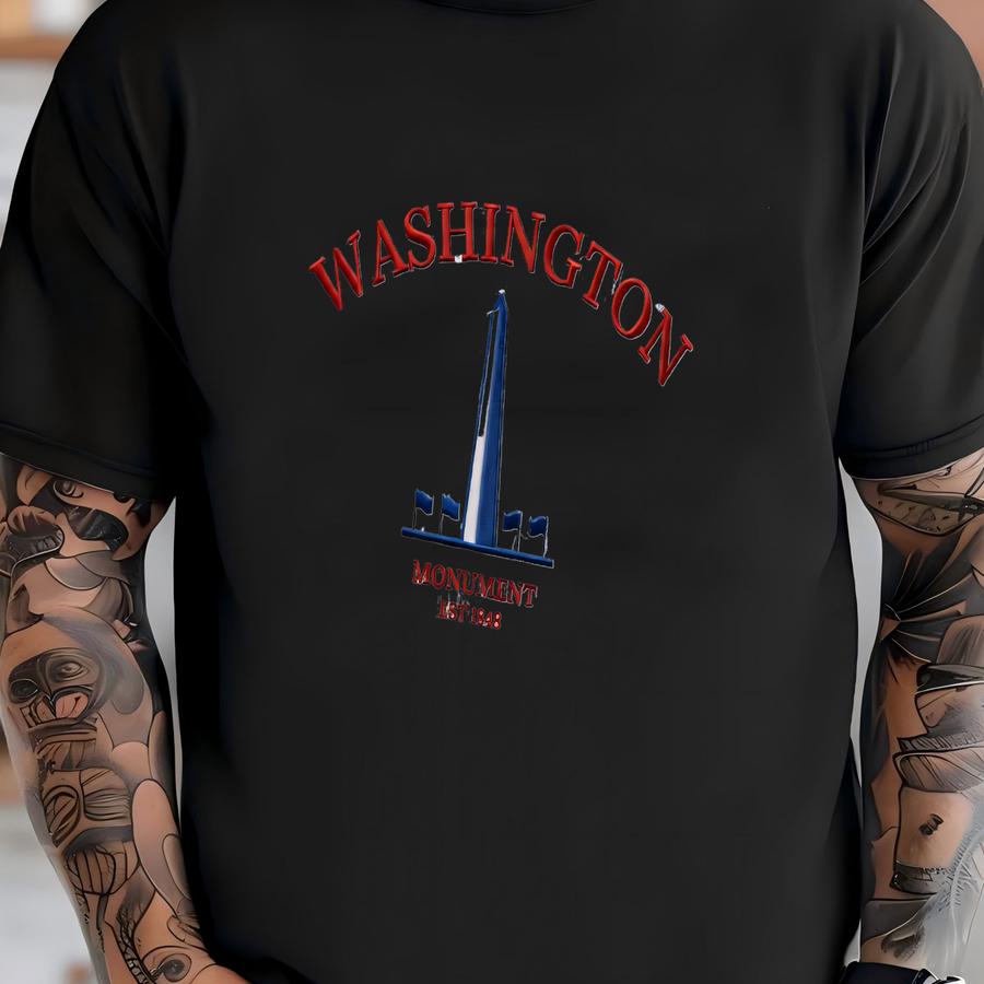 Washington Monument Sweatshirt | Washington Dc Vintage Crewneck | Usa Capital Sweater | The Ever Green State Sweatshirt T-shirt