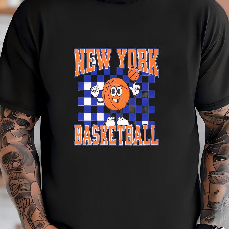 Infant Checkered New York Basketball Apparel, Newborn Baby Bodysuits/short Sve Shirts, Boys Girls Game Day Birthday Baby Shower Gift T-shirt