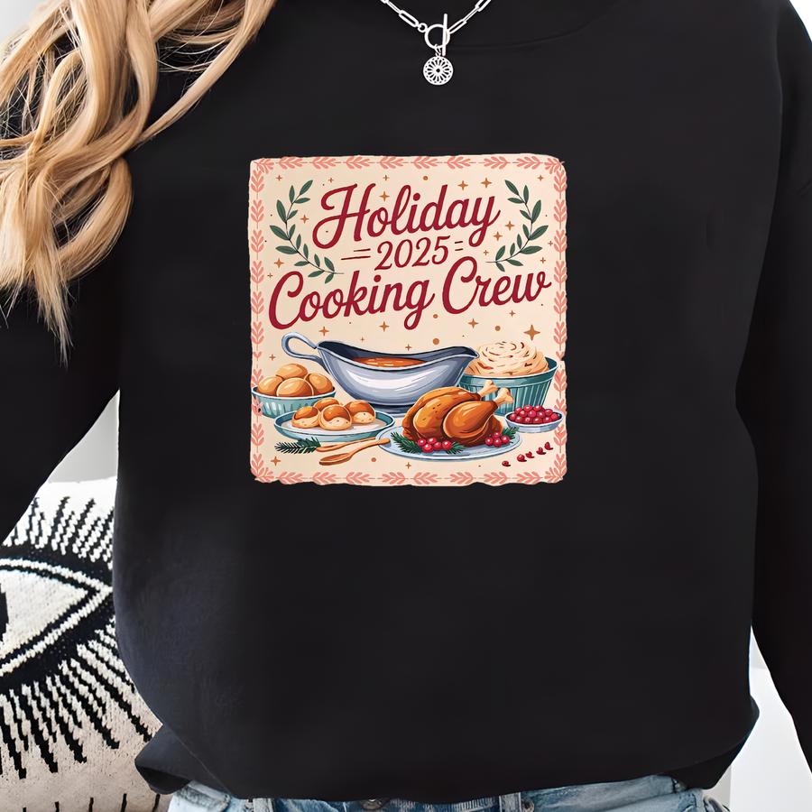 Thanksgiving Cooking Crew Shirt, Family Turkey Day Tee, Fall Feast Kitchen Team Tee, Thanksgiving Shirt, Turkey Shirt Sweatshirt