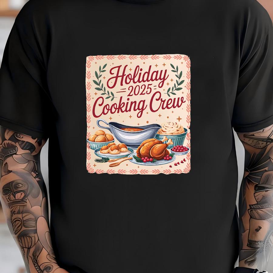 Thanksgiving Cooking Crew Shirt, Family Turkey Day Tee, Fall Feast Kitchen Team Tee, Thanksgiving Shirt, Turkey Shirt T-shirt