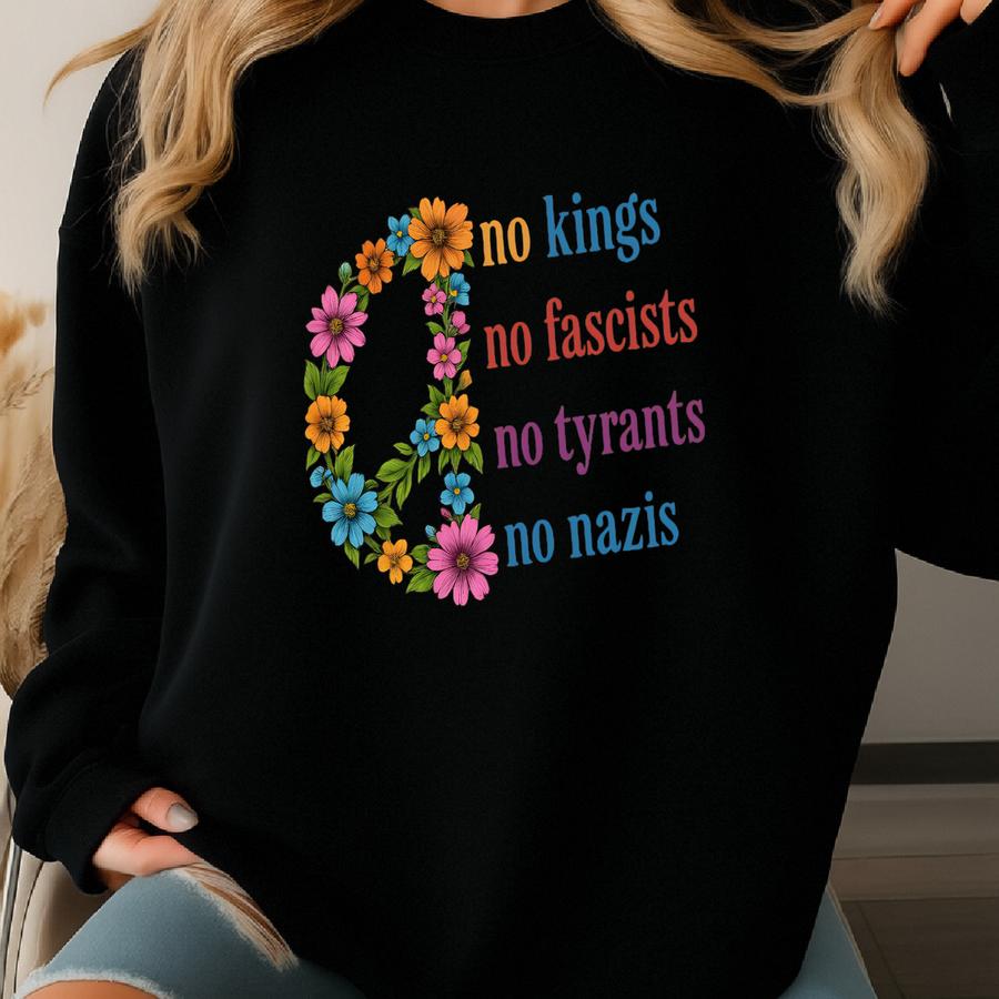 No Kings In America Shirt, Political Statement, Anti-, Protest Apparel, Resist Tee, Rejecting Republican Oligarchy   Sweatshirt
